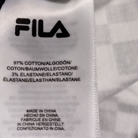 FILA Mini Skirt Black & White Checks with Yellow Size L Back Zipper - Picture 5 of 10